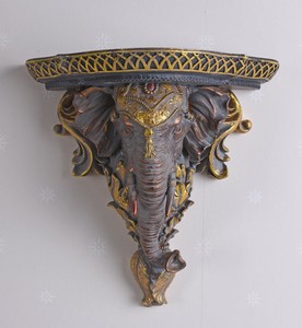 Console murale motif éléphant style antique