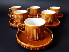 Set Tazzine da Caffè Tognana 6 pz Ambrate in Porcellana Vintage Made in Italy