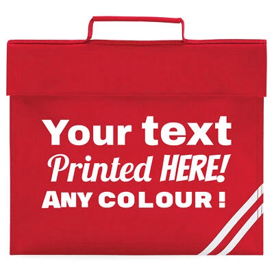 THE CLOTHING SHED Personalisierte Schulbuchtasche individuell bedruckt alle Druckfarben Junge Mädchen