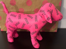 NWT Victoria's Secret Limited Ed NEON Pink Faux Leather Large / Giant Mini Dog
