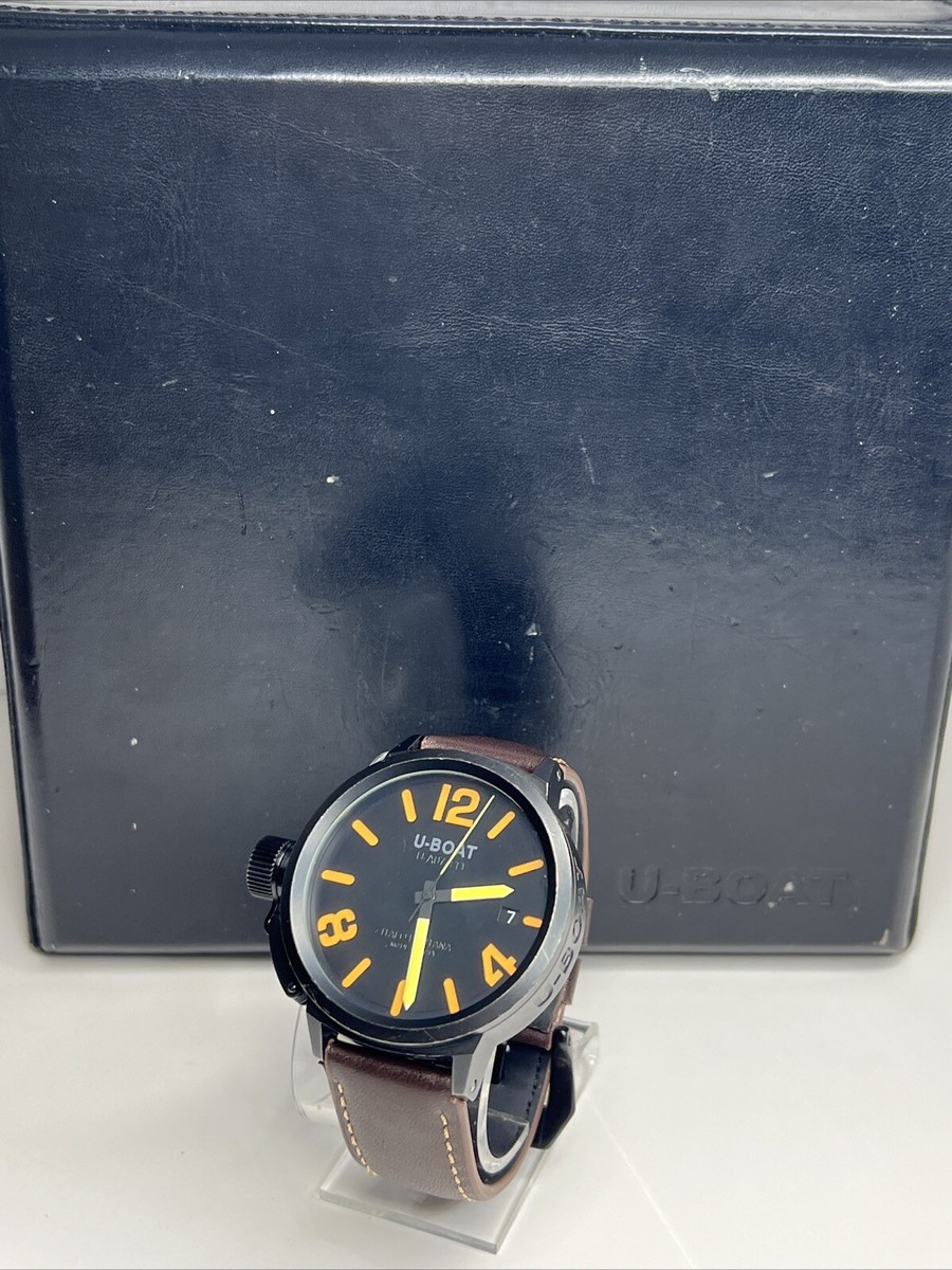 U-BOAT Flight Deck FLIGHTDECK U-A07.111 Black PVD Steel 50mm 