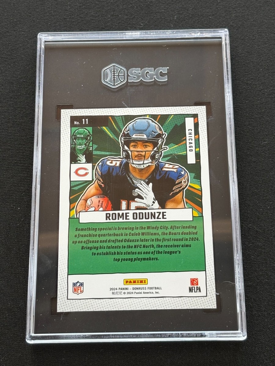 Rome Odunze 2024 Donruss Gridiron Marvels SSP CASE HIT RC Chicago