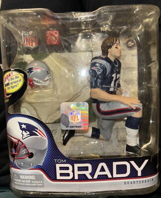 Tom Brady New England Patriots Blue Jersey Figure Mcfarlane