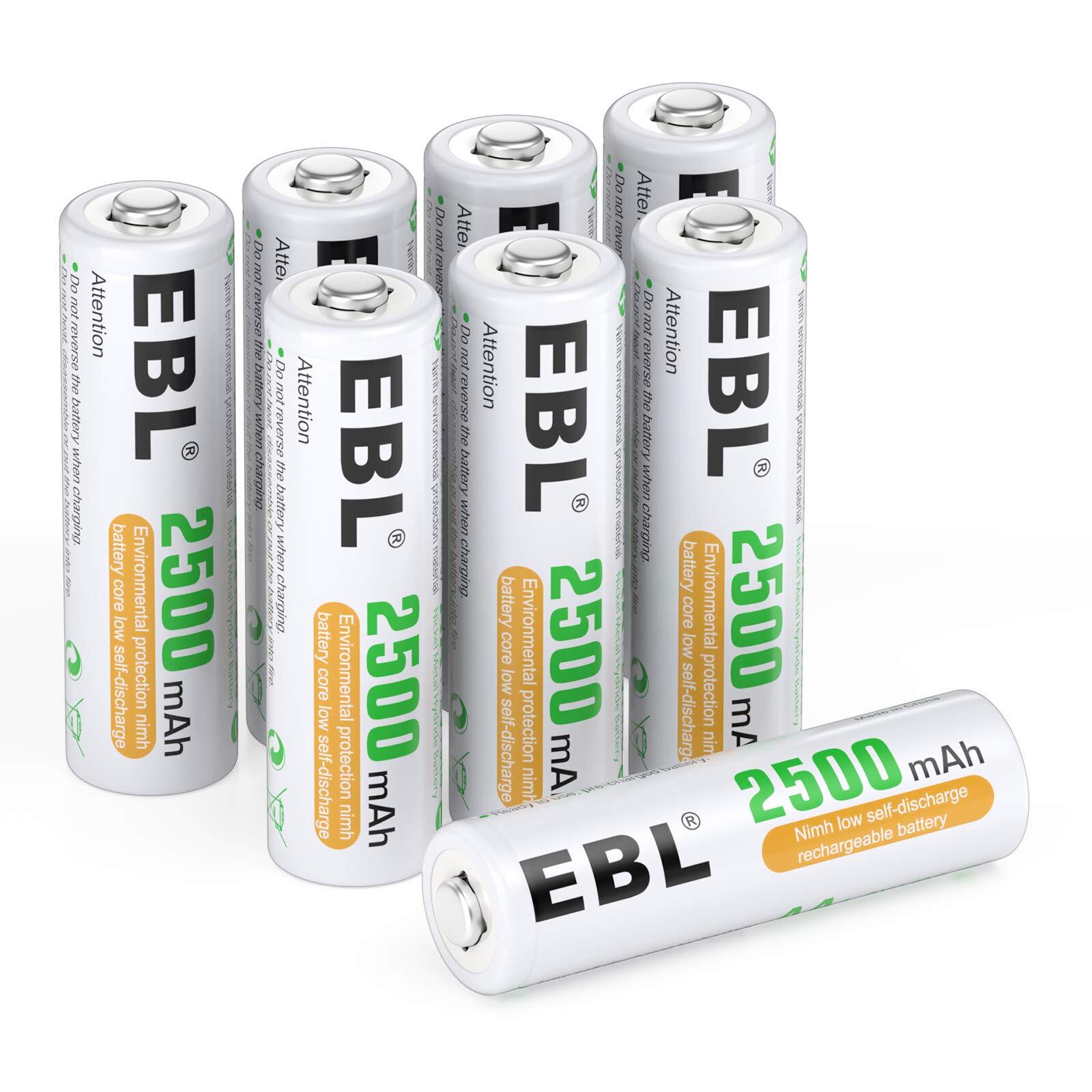 AA Rechargeable Batteries 1.2V 2500mAh High Performance Pre-Charged AA Batter...-image