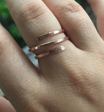Copper ring, Adjustabe Ring, boho ring, arthritis ring, wrap ring Gift For Her.