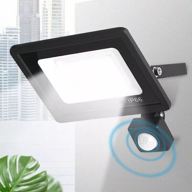 30W LED Floodlight Motion Sensor Security Garden Outdoor PIR Flood Light IP66