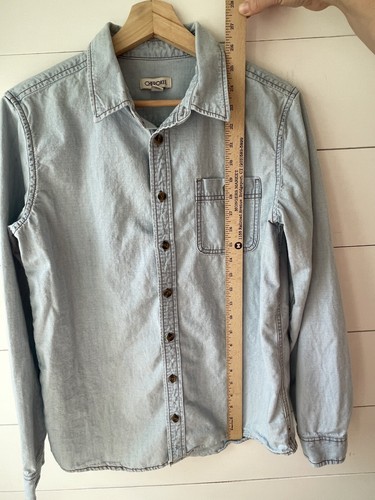 Cherokee Shirt Youth XL 16 Light Blue Denim Button Long Sleeve Casual - Picture 7 of 8