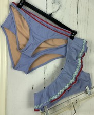 NWT J.Crew XS One Shoulder Ruffled Top / S Bottoms x2 Bikini Swimsuit
