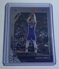 Justin James 2019 Panini Hoops Premium Stock Rookie RC #244 Sacramento Kings