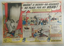Bromo-Seltzer Ad: Cone-Head ! Merry-Go-Round ! from 1930's Size: 11 x 15 inches