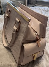 Ted Baker Quilted Pink Patent Satchel/tote Bag