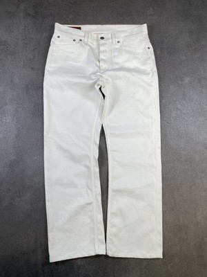 HERMES STRAIGHT LEG SELVEDGE DENIM JEANS WEISS GR. 42