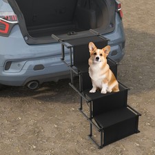 faltbare Auto-Hundetreppe  4 stufige Hundetreppe  Stabile Hundeleiter DE