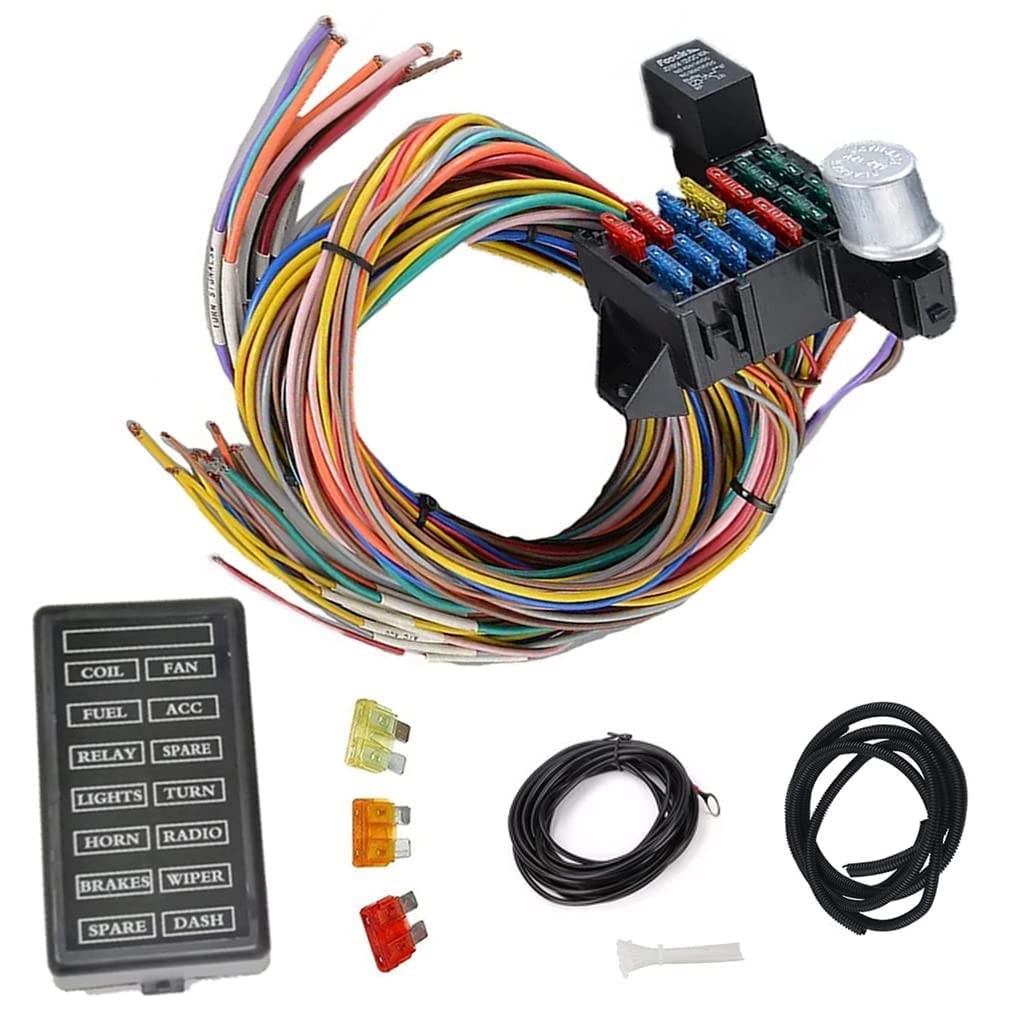 Wiring Harness 14 Circuit Universal,Circuit Wiring Harness Kit 14 Fuse for