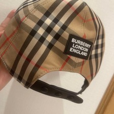Burberry Plaid Baseball Cap M Women Hat Original Collection Accessory