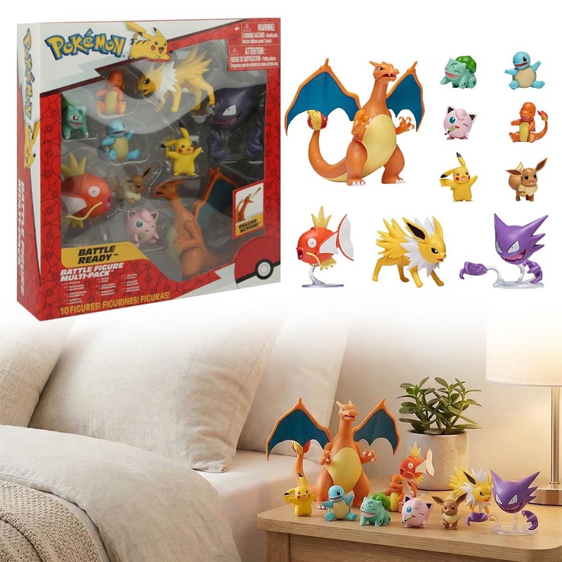 Pokémon Battle Figure Set Including Charizard Jolteon Magikarp & More Gift