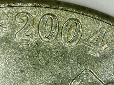 ゼブラの目 アメリカ購入　サインあり 2004-P Westward Journey Nickel Handshake Reverse Double Die