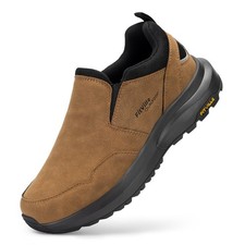 FitVille Men's Wide Slip on Shoes for Men Hiking Shoes Go Walking Shoes Loafe...