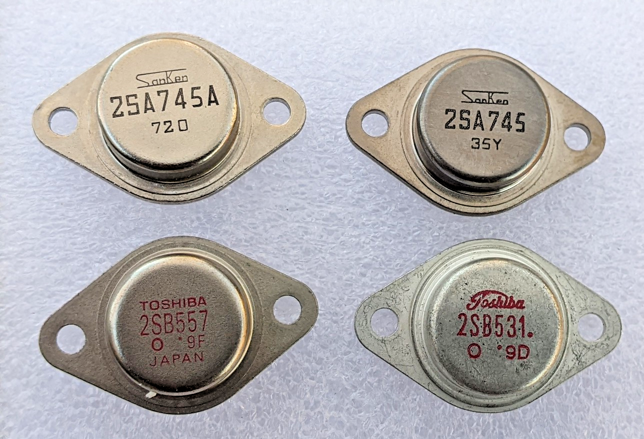 Original New PNP TRANSISTOR TO-3. 2SA745 or 2SA745A or 2SB531 or 2SB557 ...