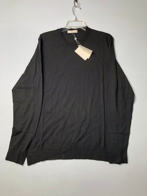 LUCA FALONI Cashmere Crewneck Shirt Men's Size 2XL Black