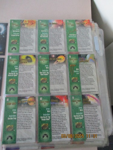 1993 SKYBOX Star Trek Master Series COMPLETE 90 CARD BASE SET TRADING CARDS - Picture 19 of 21