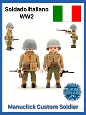 PLAYMOBIL personnalisé WW2 SOLDAT ARMÉE ITALIENNE SECONDE GUERRE MONDIALE...