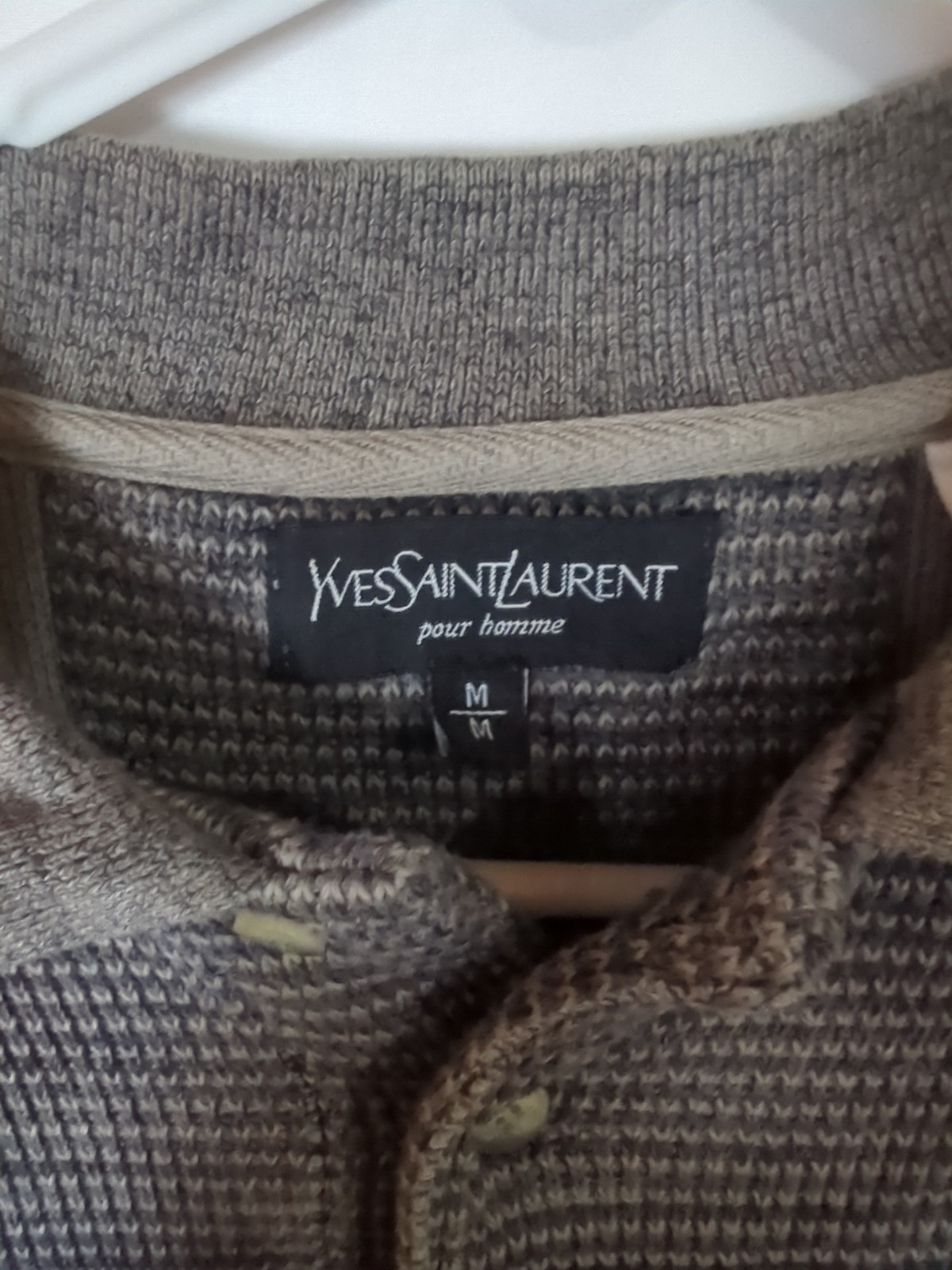 YVES SAINT LAURENT YSL MAGLIONE CAMICIA RUGBY VINTAGE ANNI 90 UOMO GRIGIO RARO taglia M