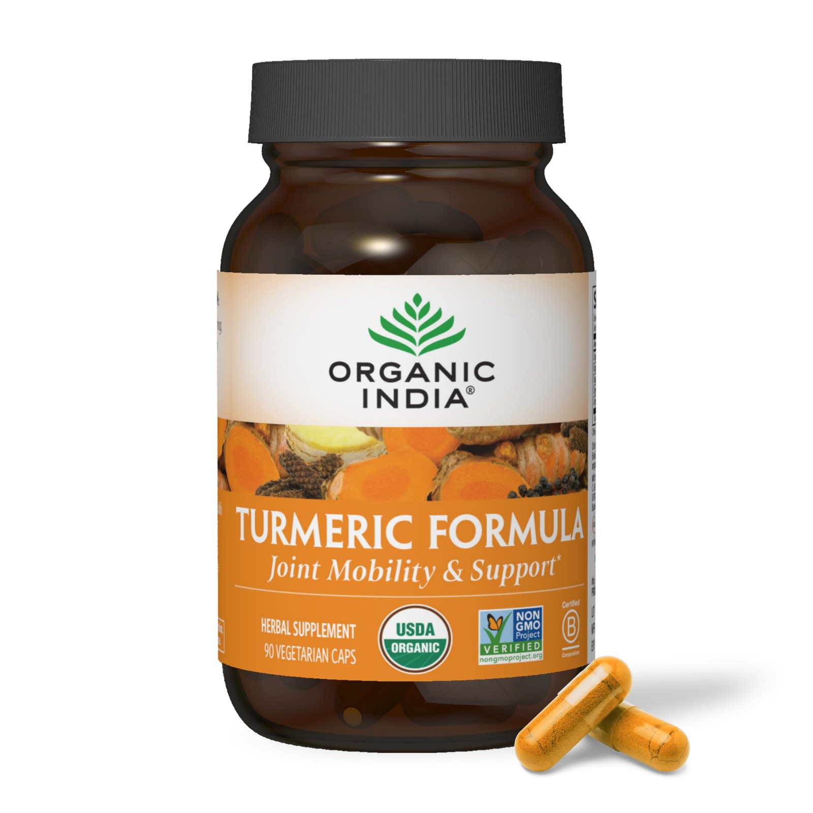 ORGANIC INDIA Turmeric Curcumin Herbal Supplement - 90 Count