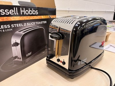 Russell Hobbs, Edelstahl schwarz 2 Scheiben Toaster