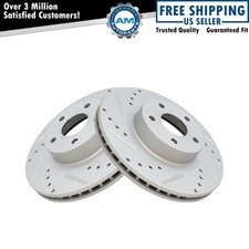 Performance Drilled & Slotted Front Coated Brake Rotor Pair for Subaru