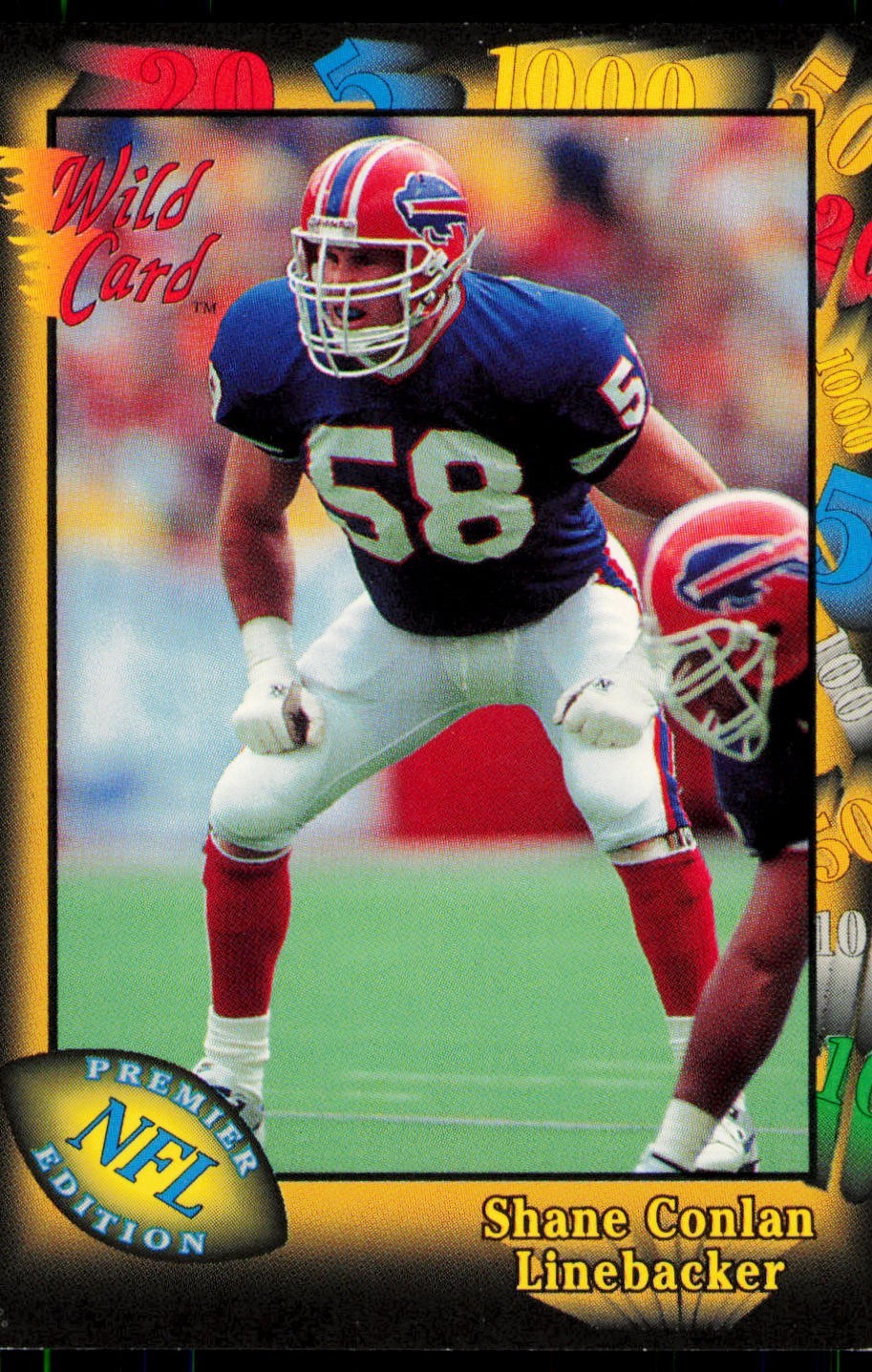 1991 Wild Card #29 Shane Conlan Buffalo Bills Football Card