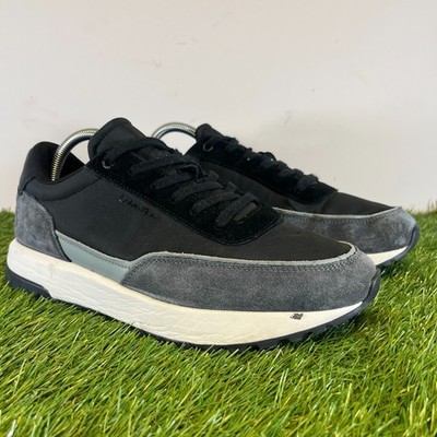 Calvin Klein Turnschuhe Größe 8 Herren Schwarz Niedrig Schnürschuhe Repreve Mix Laufschuhe
