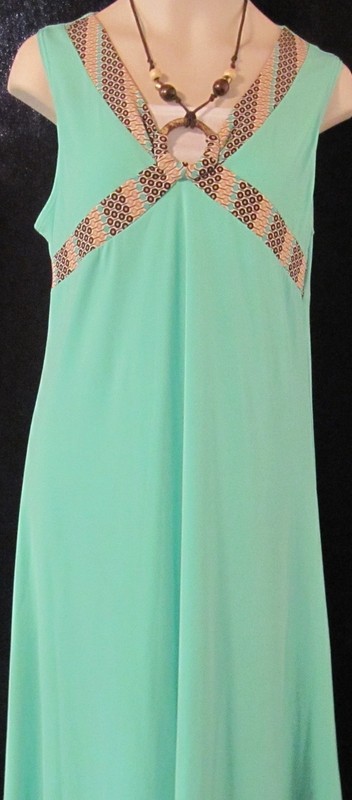 Candie's Sleeveless Seafoam Green Dress with Beads Size 14