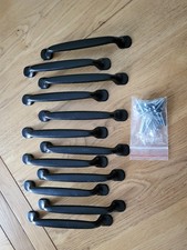 12 Pcs Cabinet Handles 128mm Black Pull Handles for Cupboards Kitchen Handles 