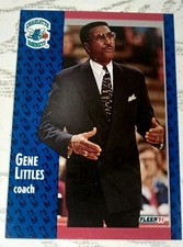 #22 Gene Littles - Charlotte Hornets - 1991-92 Fleer Basketball Card