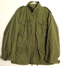 US ARMY Military 70's Vietnam Large Long Cold Weather M65 Field OG-107 Jacket