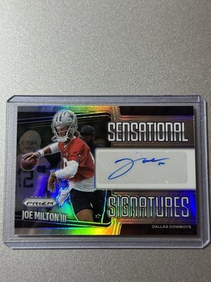 Joe Milton III Dallas Cowboys Panini Prizm NFL 2025 SENSATIONAL AUTO SP /149
