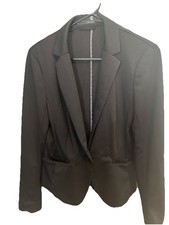 Maurices Jacket Women's Size M. Black, One Button Blazer. 2 Pocket Design Office