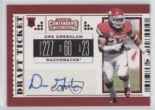 2019 Panini Contenders Draft Picks College Ticket Red Foil Dre Greenlaw Auto rf2