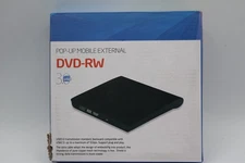 POP-UP Mobile External DVD-RW Drive USB 3.0 - Black (8495) - NEW