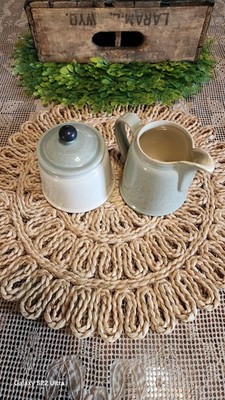 Cream And Sugar Set -Denby Energy Stoneware Celadon Green/ Cream retired 