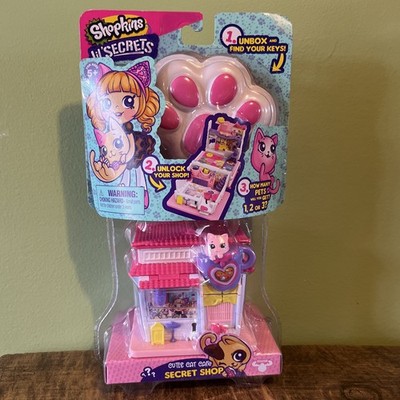 NEW Shopkins Lil Secrets Cutie Cat Cafe Secret Shop Playset 2018