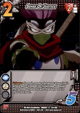 Sense Of Justice 054/108 UniVersus: My Hero Academia: League of Villains NM
