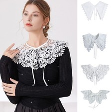 Womens Lace False Collar Dickey Polyester Nylon for Dresses and Blouses