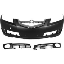 Front Bumper Cover Kit For 2007-2008 Acura Tl Primed With Fog Light Trim 3.2l