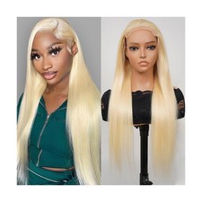 613 4x4 Bob Lace Front Wig Human Hair 200 Density 14 Inch Strai... FAST USA SHIP