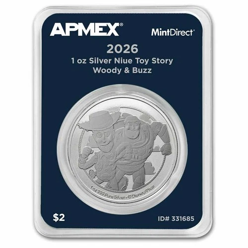 2026 Niue 1 oz Silver $2 Toy Story - Woody & Buzz BU (MD® Single)-Pre-Sale - product listing photo