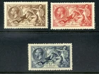 1934 GREAT BRITAIN GEORGE 5th RE-ENGRAVED SEAHORSES SET 3v. MINT FREEPOST UK vgc