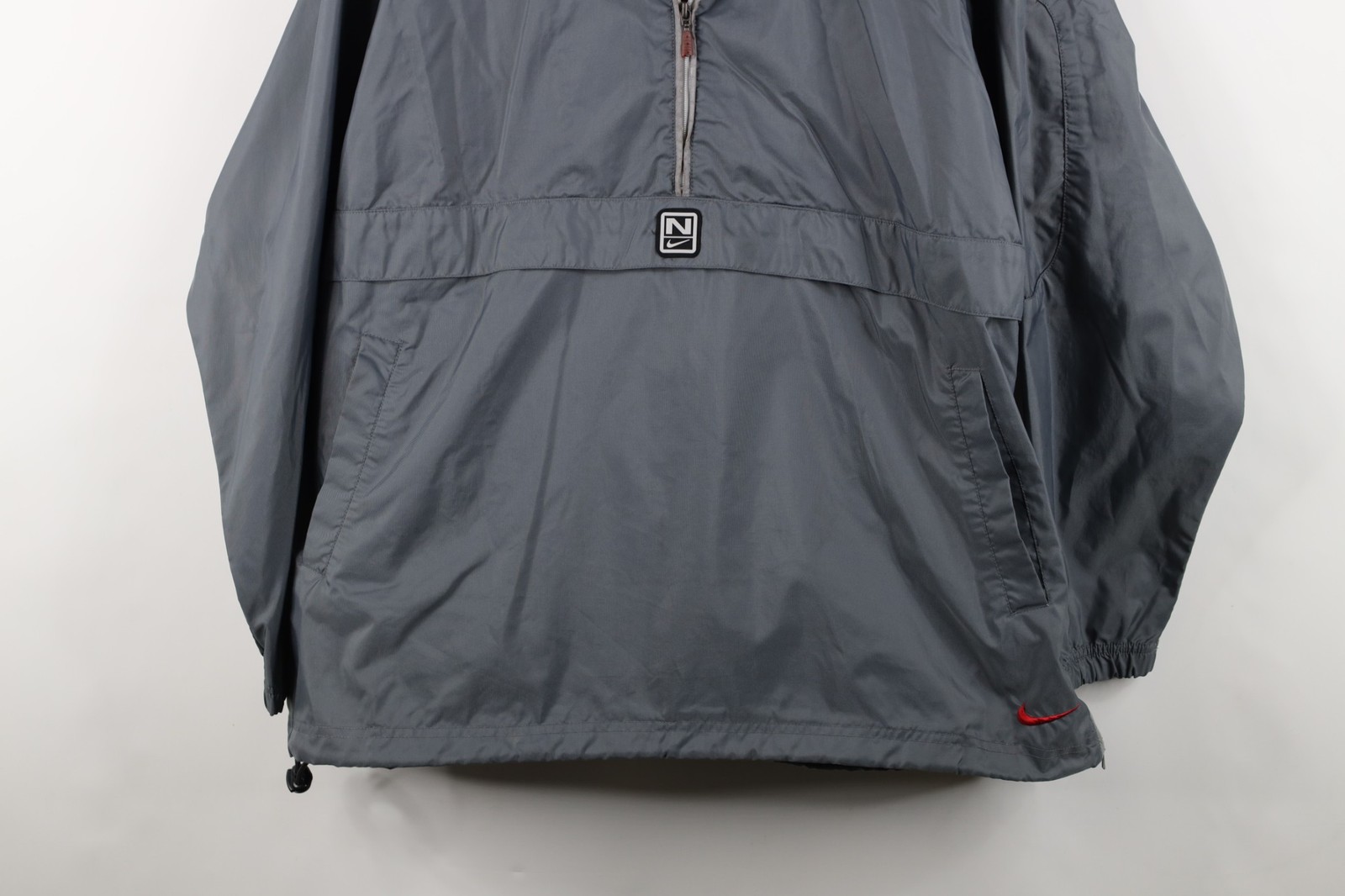 SACAI X NIKE Giacca Anorak Vintage anni 90 Y2K Nike Uomo L Travis Scott Mini Swoosh Riflettente Grigio