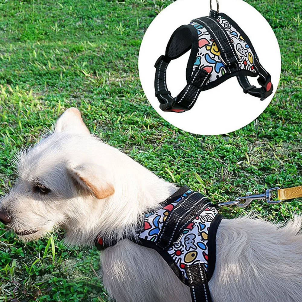 Dog Harness Adjustable Reflective Safe Breathable Pet Walking Vest Dog Harness Adjustable Reflective Safe Breathable Pet Walking Vest